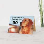 50. Goldenes Jahr Geburtstag Goldener Retriever Karte (Vorderseite)
