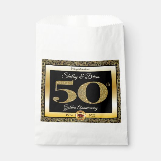 50. Goldenes Jahr Geschenktütchen (Vorderseite)