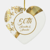 50. Goldenes Jahr Keramik Ornament (Hinten)