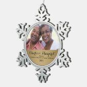 50. Goldenes Jahr mit Namen Schneeflocken Zinn-Ornament (Rechts)