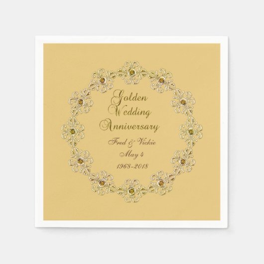 50. Goldenes Jahr Serviette (Vorderseite)