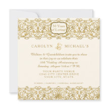 50. Goldenes Jubiläum Cream Art Déco w Foto