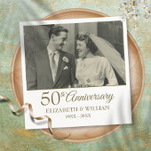 50. Goldenes Jubiläum Hochzeit Foto Napkins Serviette