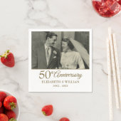 50. Goldenes Jubiläum Hochzeit Foto Napkins Serviette (Beispiel)