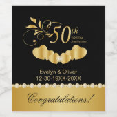 50. Goldenes Jubiläum Weinetikett (Einzelnes Label)