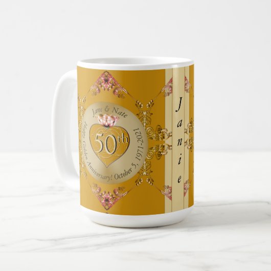 50. Goldenes Ochsenfest Kaffeetasse (Vorderseite Links)