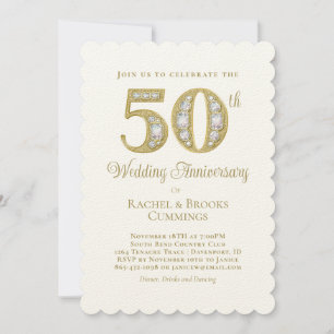50. Goldenes Party zum Hochzeitstag Einladung