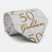 50. Goldenes Silver zum 50. Jubiläum mit Gold Krawatte (Gerollt)