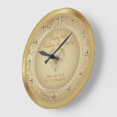 50. Goldhochzeit Große Wanduhr (Winkel)