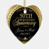 50. Goldhochzeit Keramik Ornament (Rechts)