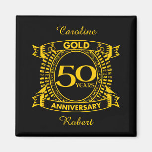 50. Goldhochzeit Magnet