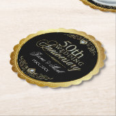 50. Goldhochzeit, moderne Typografie Untersetzer (angewinkelt)