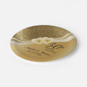 50. Goldhochzeit Pappteller (Schrägansicht)