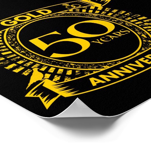 50. Goldhochzeit Poster (Ecke)