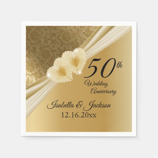 50. Goldhochzeit Serviette (Vorderseite)