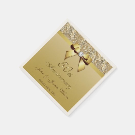 50. Goldhochzeit Serviette (Ecke)