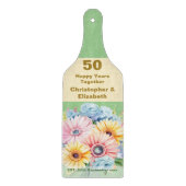50. Goldjubiläum Blumengrün Schneidebrett (Vorderseite)