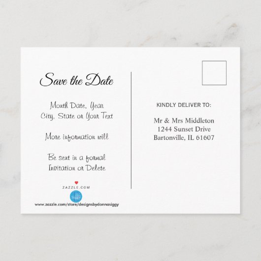 50. Goldjubiläum - Save the Date Ankündigungspostkarte (Rückseite)