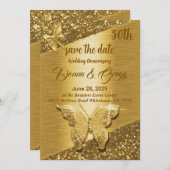 50. Goldjubiläum Save the Date Einladung (Vorne/Hinten)