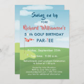 50. GOLFBURTSTAGE MIT T-SHIRT-ZEIT EINLADUNG (Vorne/Hinten)