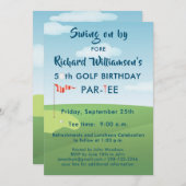 50. GOLFBURTSTAGE MIT T-SHIRT-ZEIT EINLADUNG (Vorne/Hinten)