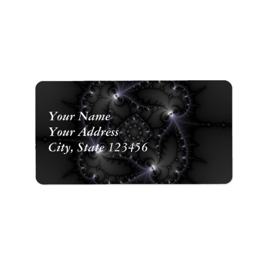 50 Grau - Fraktal Art Adressaufkleber (Vorne)