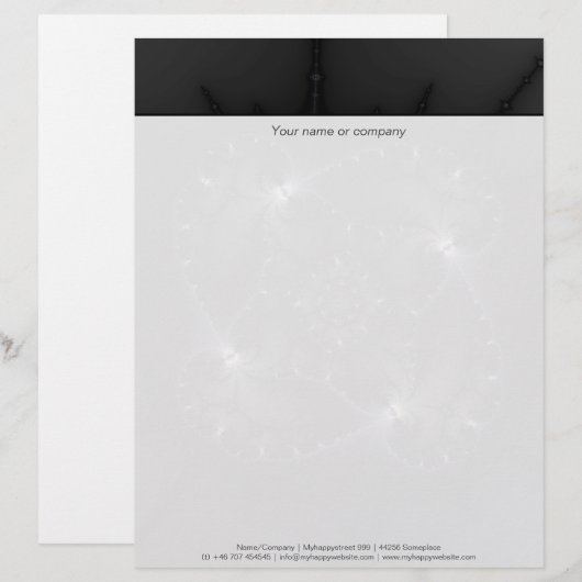 50 Grau - Fraktal Art Briefkopf (Vorne/Hinten)