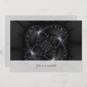 50 Grau - Fraktal Art Einladung (Vorne/Hinten)