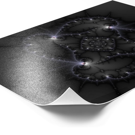 50 Grau - Fraktal Art Fotodruck (Ecke)