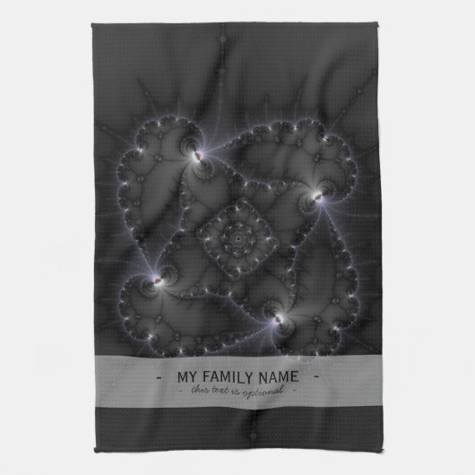 50 Grau - Fraktal Art Geschirrtuch (Vertikal)