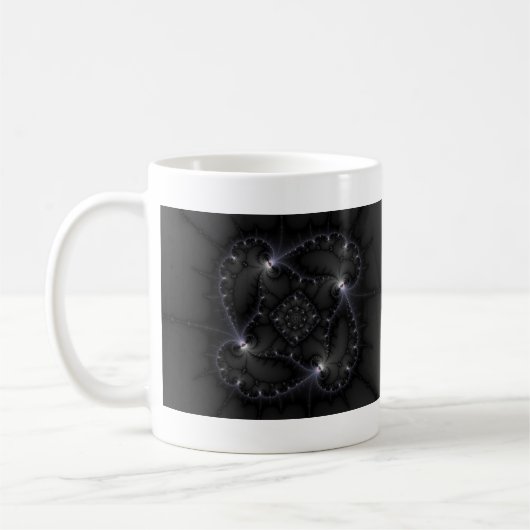 50 Grau - Fraktal Art Kaffeetasse (Links)