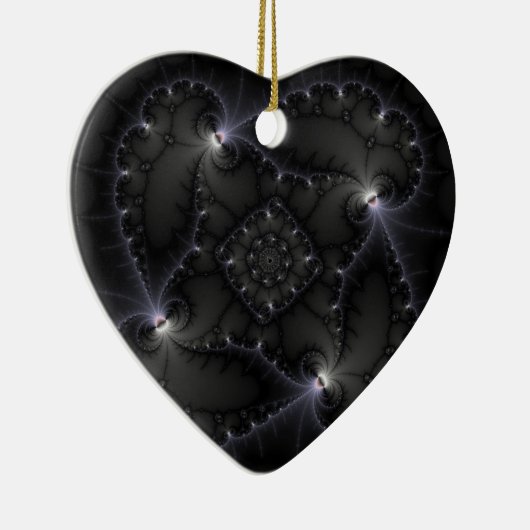 50 Grau - Fraktal Art Keramik Ornament (Rechts)