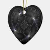 50 Grau - Fraktal Art Keramik Ornament (Links)