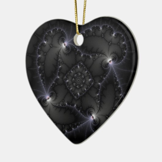 50 Grau - Fraktal Art Keramik Ornament (Links)