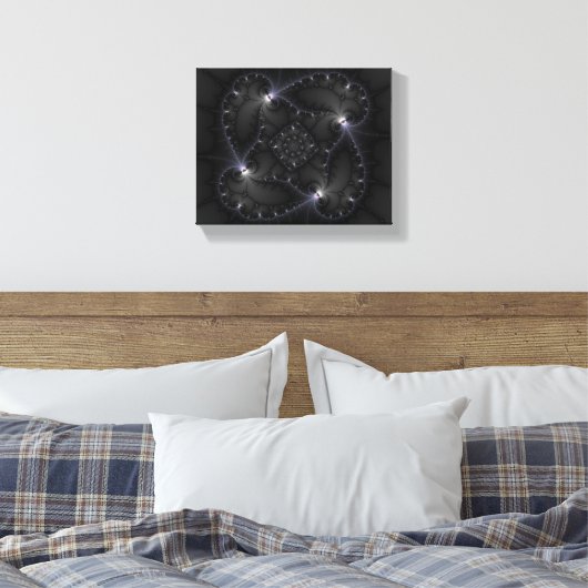 50 Grau - Fraktal Art Leinwanddruck (Insitu (Schlafzimmer))
