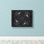 50 Grau - Fraktal Art Leinwanddruck (Insitu (Holzboden))