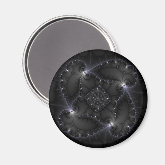 50 Grau - Fraktal Art Magnet (Vorderseite/Rückseite)