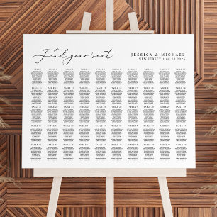 50 große Tische finden Ihre Sitzkarte Poster