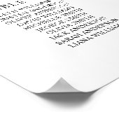 50 große Tische finden Ihre Sitzkarte Poster (Ecke)