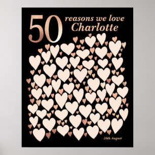 50 Gründe, aus denen wir Ihnen ein Geschenk Liebe Poster
