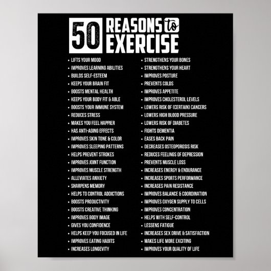 50 Gründe für das Training Poster (Vorne)