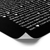 50 Gründe für die Liebe Ihres Papierdrucks - Benut Poster (Ecke)