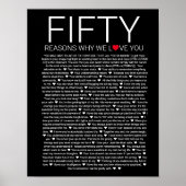 50 Gründe für die Liebe Ihres Papierdrucks - Benut Poster (Vorne)