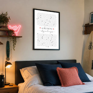 50 Gründe, warum wir dich lieben 50. 60. Geburtsta Poster