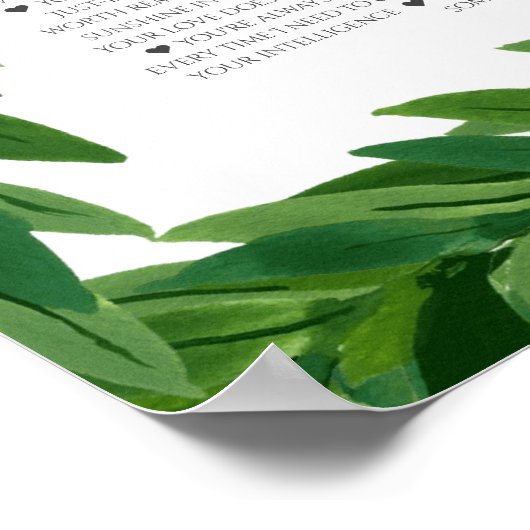 50 Gründe, warum wir Liebe Sie verlasse Frühjahr H Poster (Ecke)