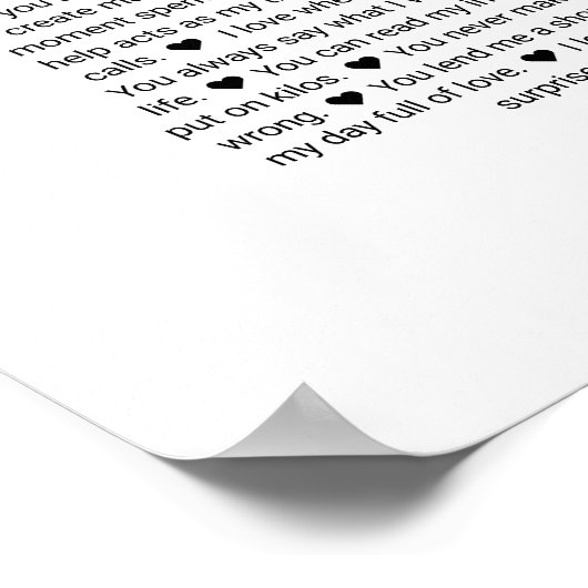 50 Gründe, warum wir Sie Liebe Hochzeit gelobt Lie Poster (Ecke)