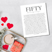 50 Gründe, warum wir Sie Liebe Hochzeit gelobt Lie Poster