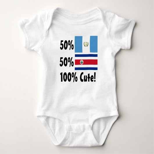 50% Guatemalteke50% Costa Rican 100% niedlich Baby Strampler (Vorderseite)