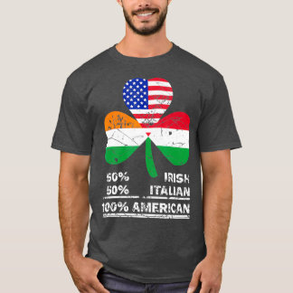 50 Halbirische Halbfinale Italienische 100 amerika T-Shirt