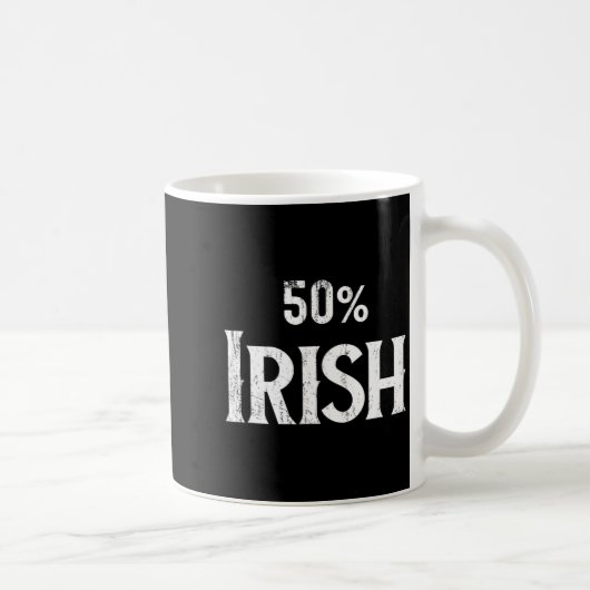 50% Half Irish Shirt, St Patricks Day Kaffeetasse (Rechts)